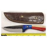 Custom Fixed Blade Knife Leather Sheath USA Colors