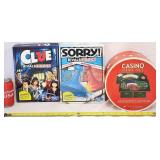 New Unused Games Casino Set Clue & Sorry Rivals