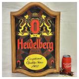 Vintage 1970's Heidelberg Beer Man Cave Bar Light