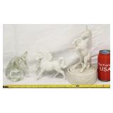 Rare Quan Quan Otagiri Glass Unicorn Porcelain