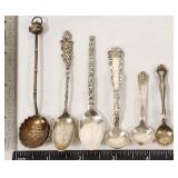 Antique .925 Sterling Silver Souvenir Salt Spoons