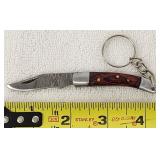 Damascus Blade Keychain Folding Pocket Knife