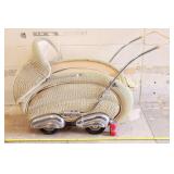 1930's German Wicker Pram Baby Stroller Carriage