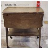 Vintage Double Drop-Leaf Single Drawer Side Table