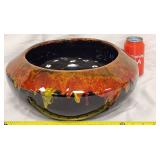 Large Glazed Art Pottery Planter Pot Bowl