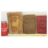 3 Antique Books Kids Nursery 1899 + 1886 1917