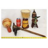 Ceremonial Axe/Adze Drum Rattle & Camel Saddle