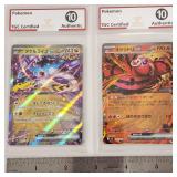 2 TGC Certified Graded 10 Authentic Pokï¿½mon Card