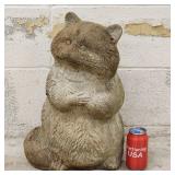 Heavy Large Cement Raccoon Yard Art Decoration