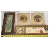 Vintage Remington Style Art Tiles & Framed Decor