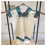 Vintage Hand Cross Stiched Butterfly Tunic Dress