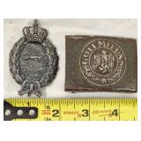 1935-1945 German Belt Buckle WWI Pilots Badge