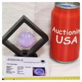 Giant 174 Carat Faceted Round Cut Pink Lab Opal
