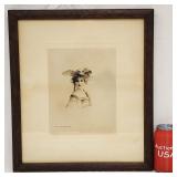Rare Antique 1904 Beautiful Young Lady Print