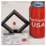 7.75 Carat Red Orange Cushion Cut Natural Sapphire