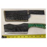 Large Custom Fixed Blade Chopper Knife & Sheath