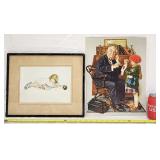 Rare Mabel Attwell The Broken Doll Rockwell Print