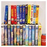 25 Vintage Kids VHS Tapes Clamshell Movies