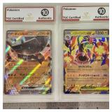 2 TGC Certified Graded 10 Authentic Pokï¿½mon Card