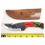 Custom Fixed Blade Knife & Leather Sheath