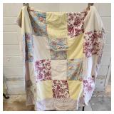 Large Vintage Patchwork Quilt Comforter Blanket #1