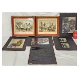 2 Antique French Lithograph Jim Knight Photograps