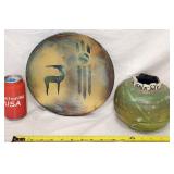 Native American Art Pottery Signed BF & J Diller