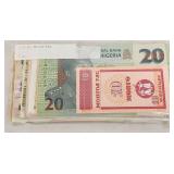 100 Uncirculated Genuine World Foreign Banknotes