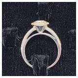 Signed PAJ .925 CZ Sterling Silver Ring Size 12