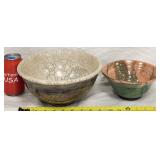 2 Signed Raku Art Pottery Bowls