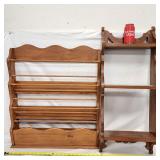 Wooden Magazine Newspaper Rack & Display Shelf