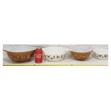 Pyrex Early American Cinderella Mixing Bowl Set