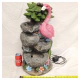 Outdoor Garden Electric Flamingo Water Fountain