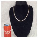 .925 Sterling Silver Byzantine 20' Chain Necklace