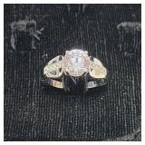 Signed PAJ .925 CZ Sterling Silver Ring Size 11.5