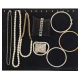 Costume Jewelry Bangles Bracelets Pearl Necklaces