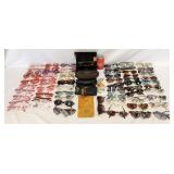 67 Pairs Pink Lense Shade NOS & Used Sunglasses