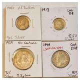.925 & 80% Silver Canada + 72% Balboa & Mexico