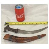 Antique-Vintage Eastern Dagger With Wood Scabbard