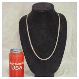 .925 Sterling Silver Cuban Miami Link 25' Necklace