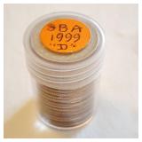 Tube Of 20 Susan B Anthony 1999 D $1