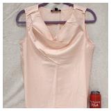 New With Tags Seragyi Erin Cowl Pink Blouse Size 8