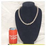 Vintage Native American Sterling Beaded Necklace
