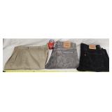3 Pairs Like New Levi's Jeans & Cabela's Slacks