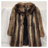 Vintage Genuine Bon Ton Raccoon Fur Coat Jacket