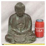 11.2 Lbs Vintage Bronze Buddha Sculpture Statue