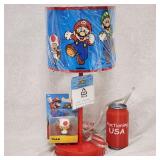 NOS Super Mario Brothers Luigi Toad Table Lamp Toy