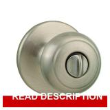Kwikset Cove Privacy Door Knob: Satin Nickel
