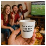 47th & Main Football Double Shot Glass: 12pcs, 3oz