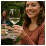 Pickleball Wine Charms: 6pcs